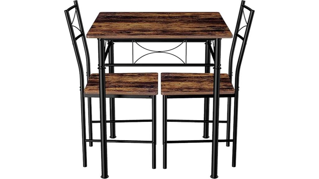 iron 3 piece dining set