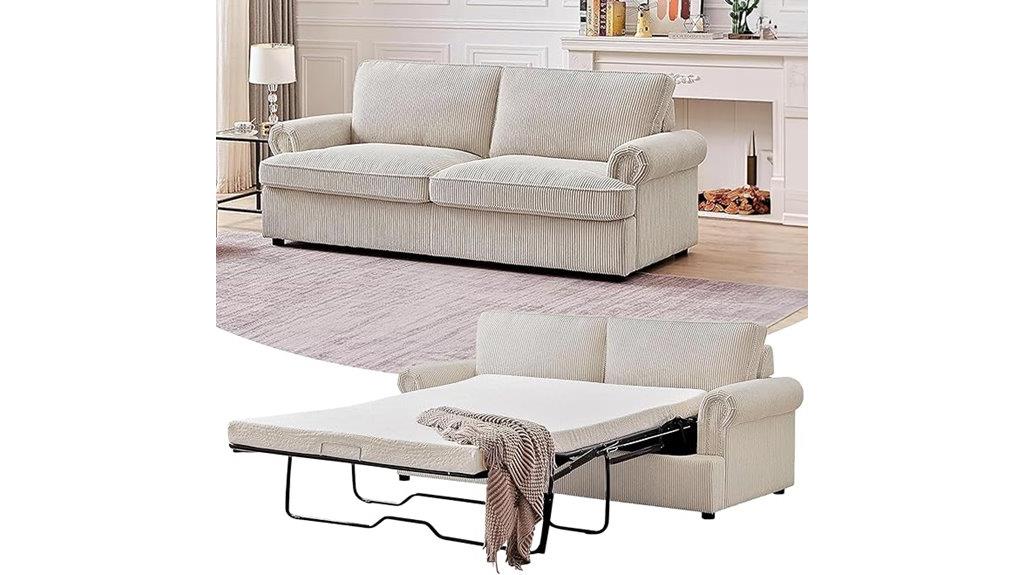 ivory reversible sofa bed