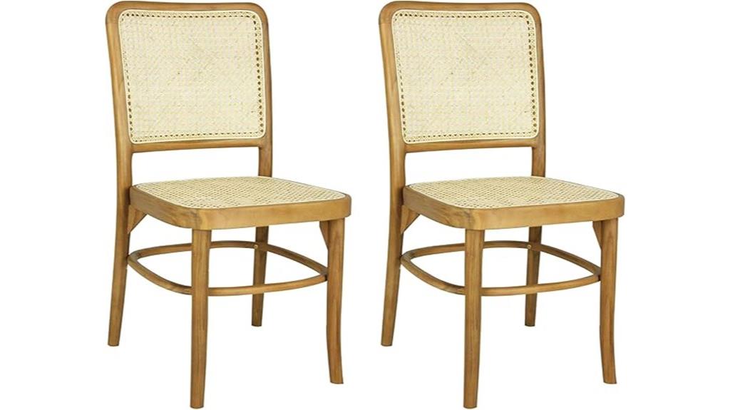jonathan y rattan dining chairs