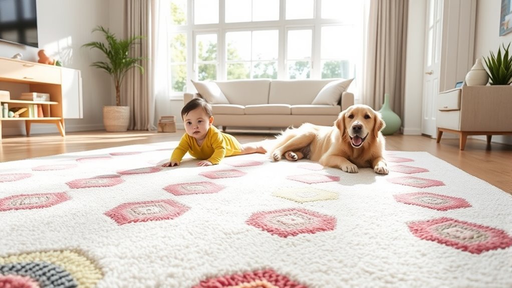 kid and pet friendly washable rugs