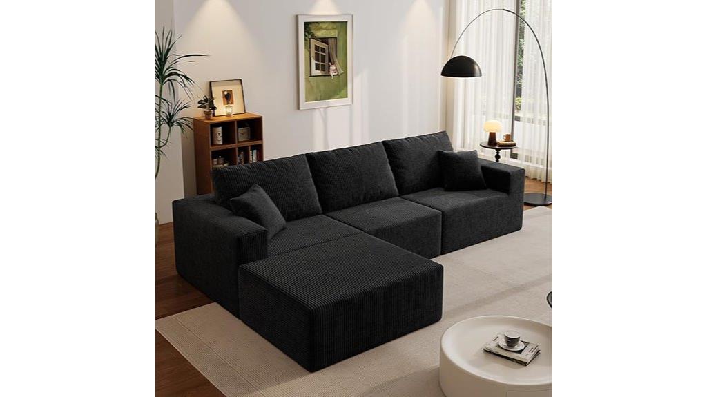 l shaped modular couch