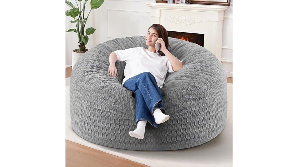 large 5ft chevron bean bag