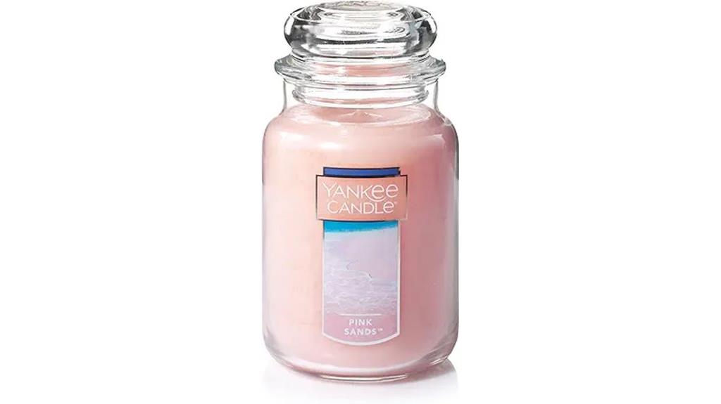 large pink sands candle