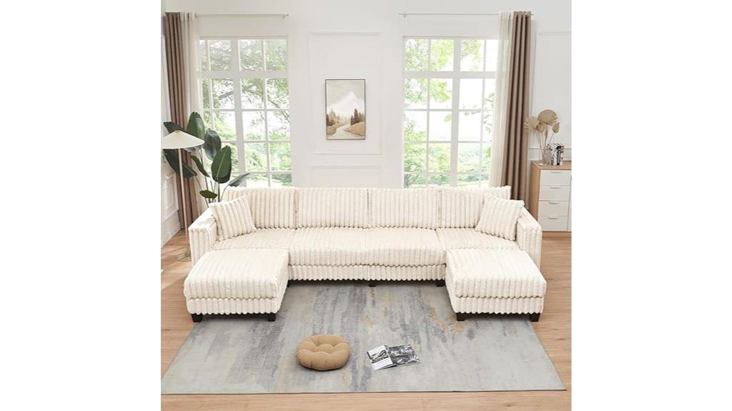 large u shaped faux fur