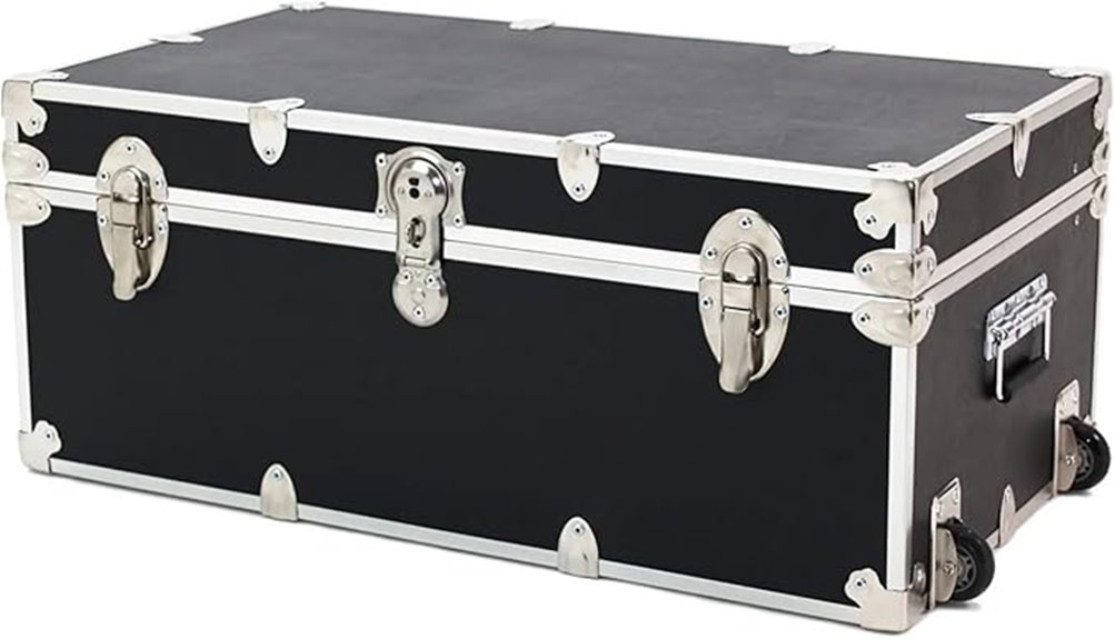 large wheeled travel trunk