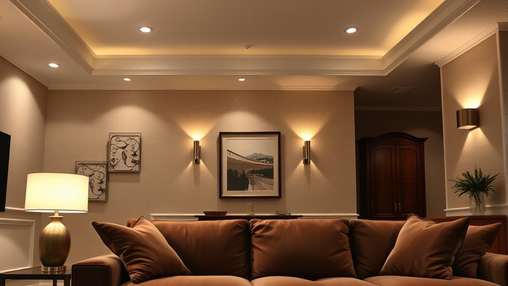 layered lighting enhances ambiance