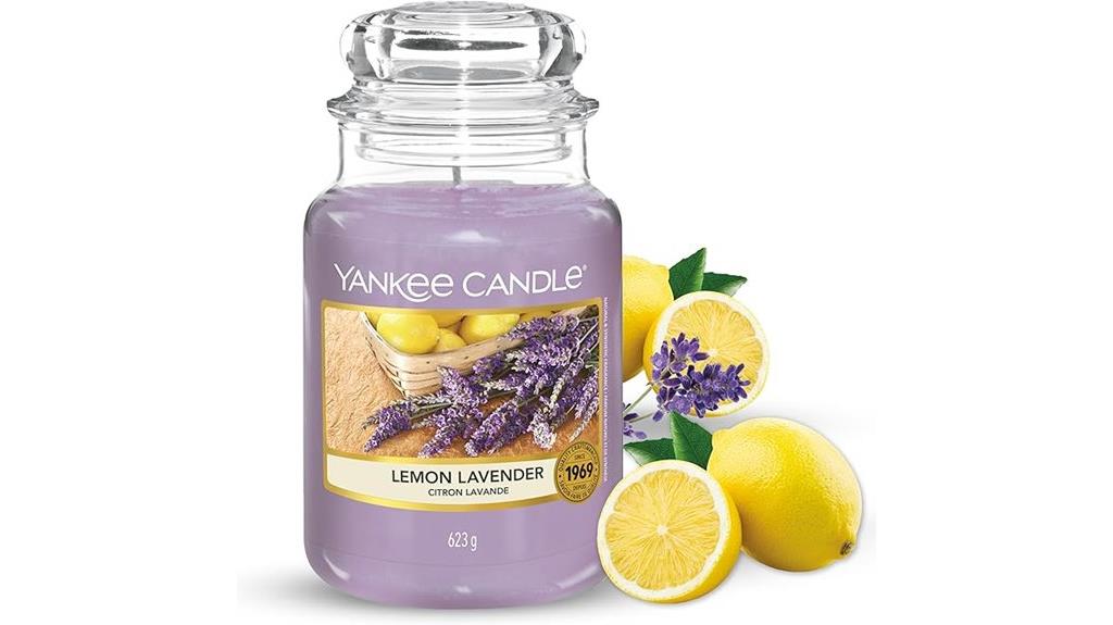 lemon lavender candle jar