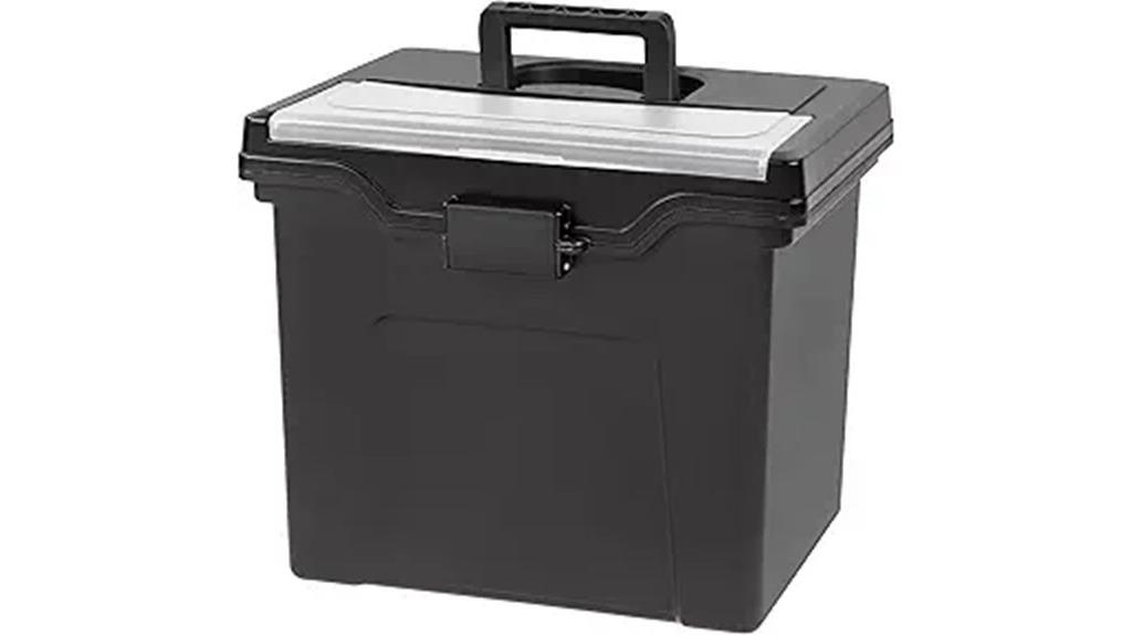 letter sized file storage box