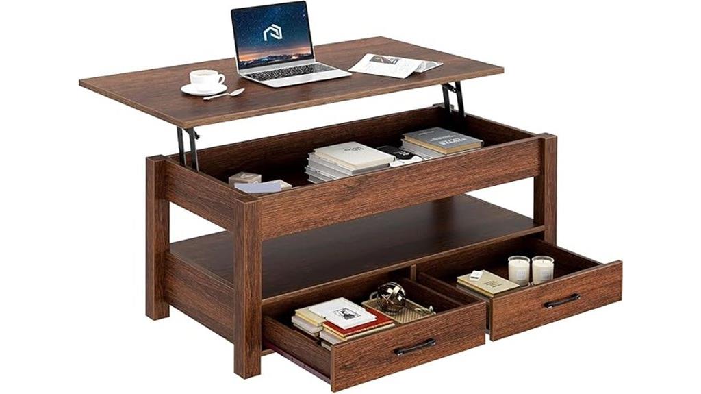 lift top storage table