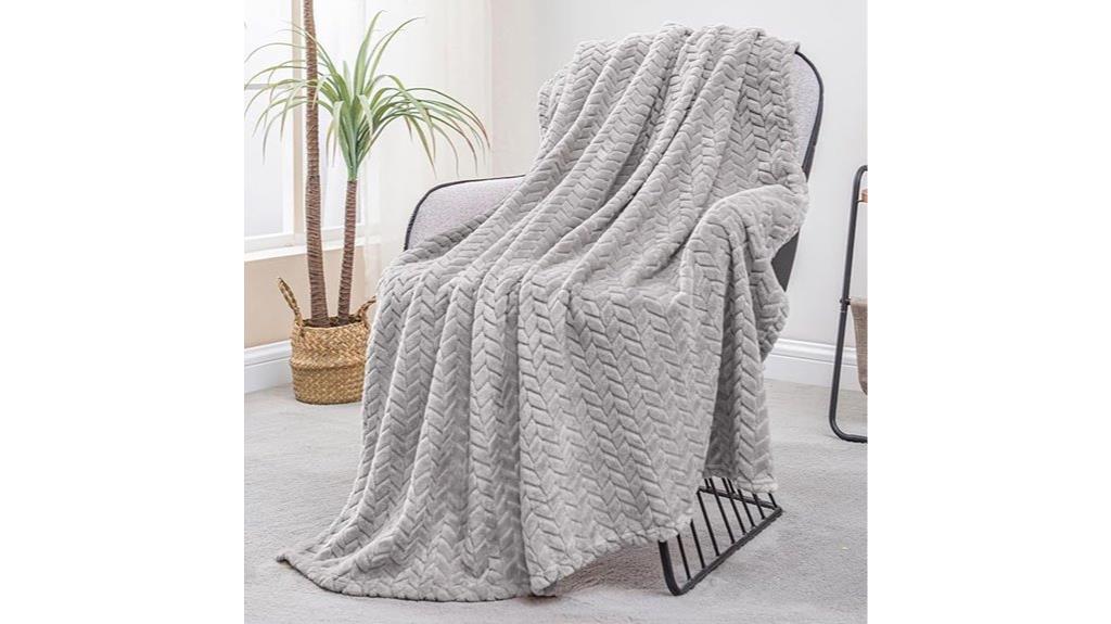 light grey fleece blanket