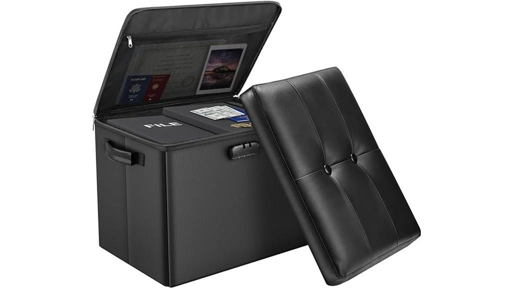 lockable storage ottoman