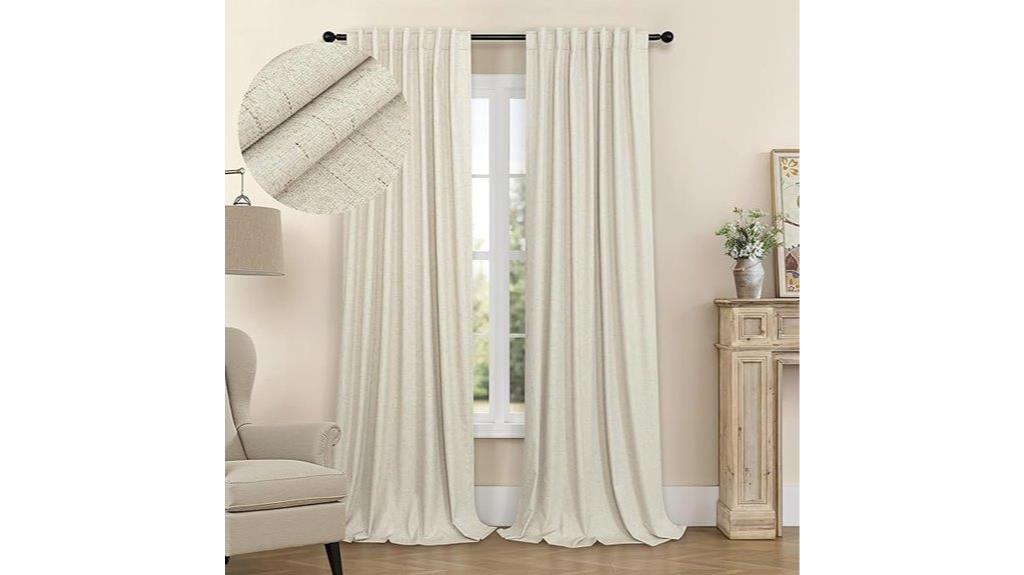 long burlap bedroom curtains
