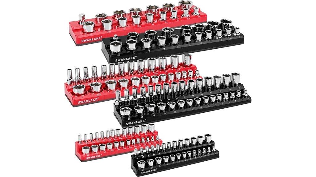 magnetic socket organizer set