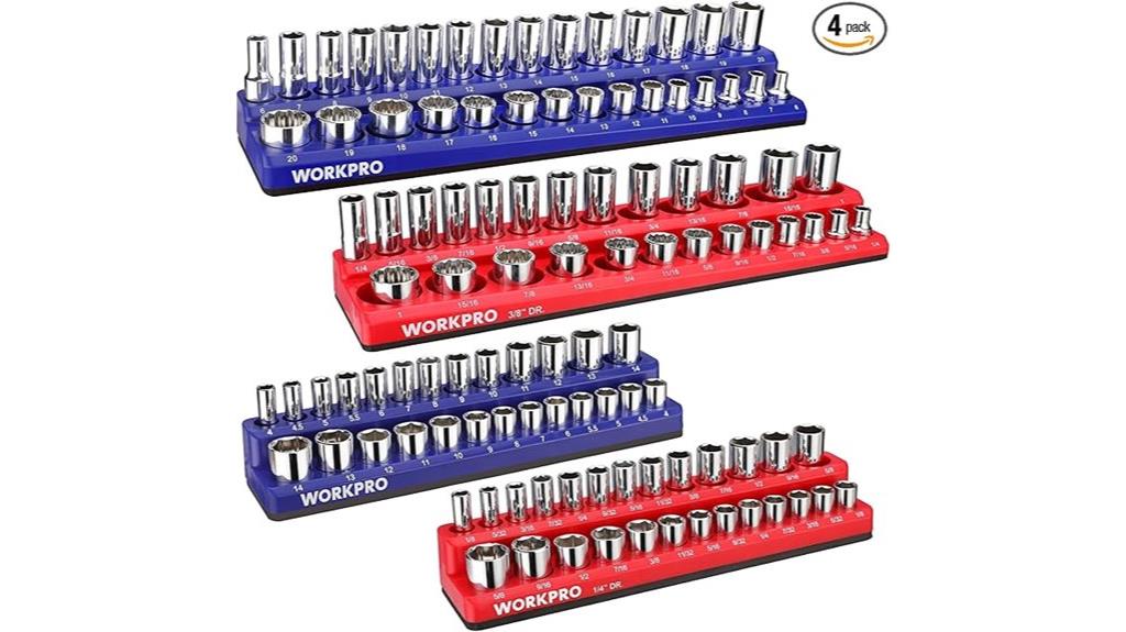 magnetic socket organizer set