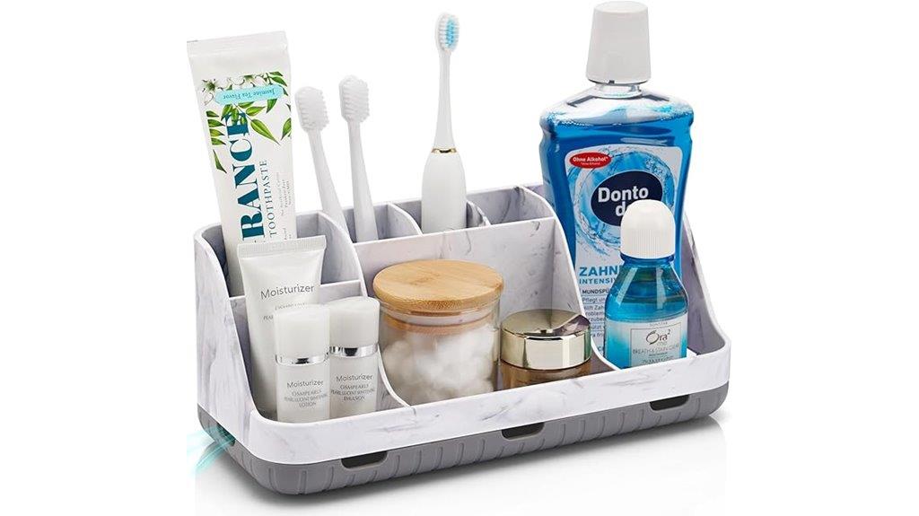 marble electric toothbrush organizer