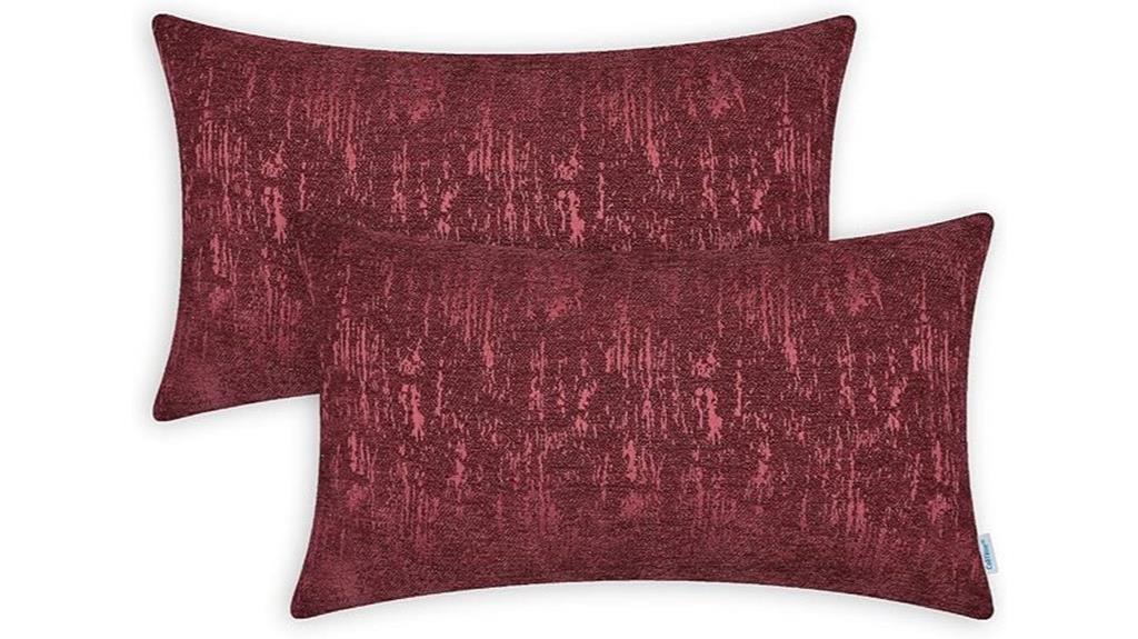 marbled chenille pillow set