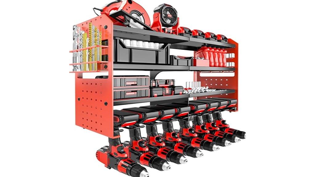 metal drill storage rack