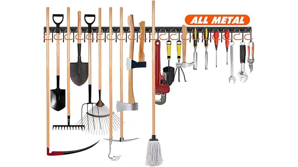 metal garden tool organizer