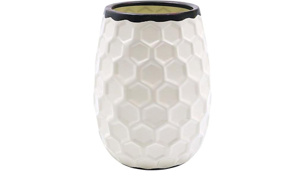 metal honeycomb floral vase