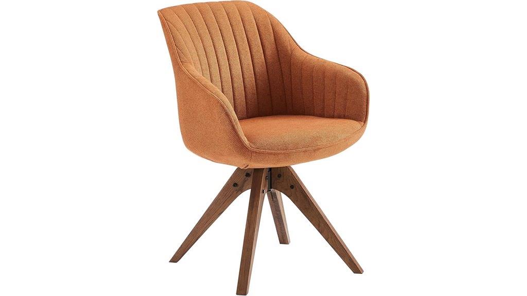 mid century fabric swivel chair