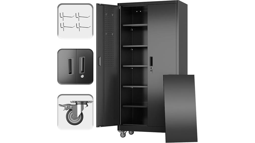 mobile metal storage cabinet