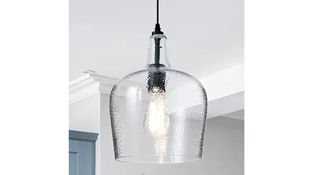 modern black glass pendant