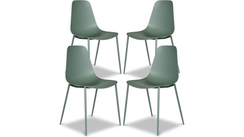 modern four chair dining set