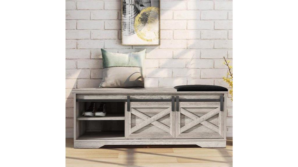 modern grey shoe storage