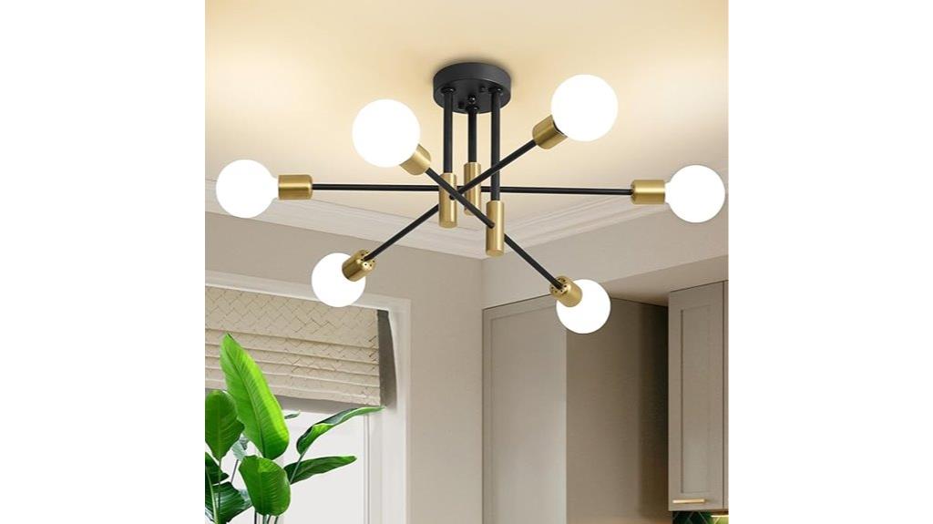 modern sputnik ceiling light