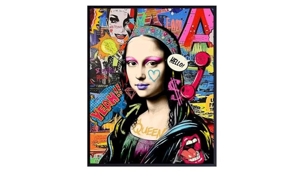 mona lisa graffiti poster