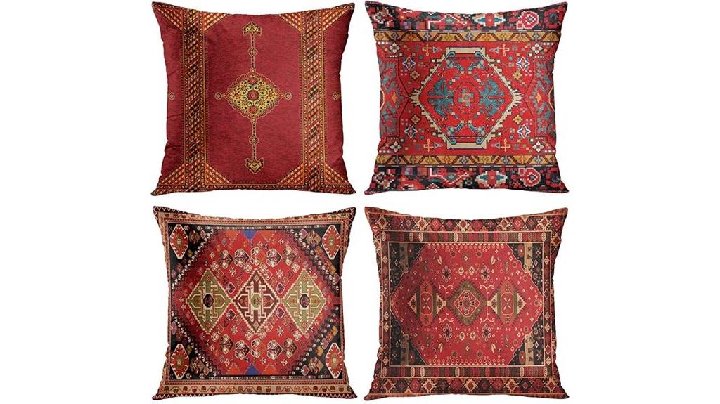 moroccan geometric pillow set