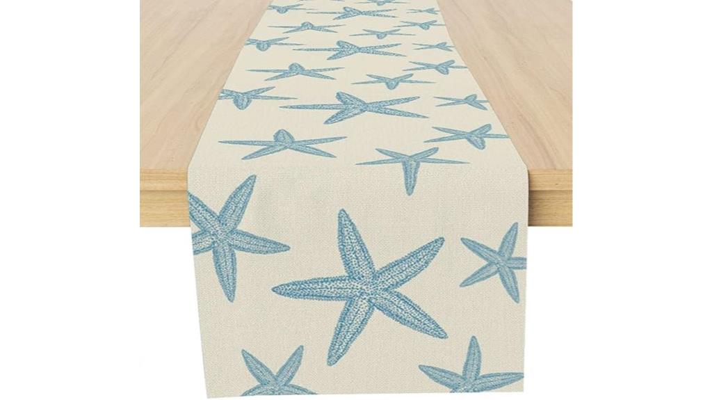 nautical blue starfish runner