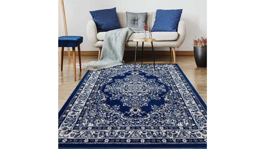 navy blue 5x7 rug