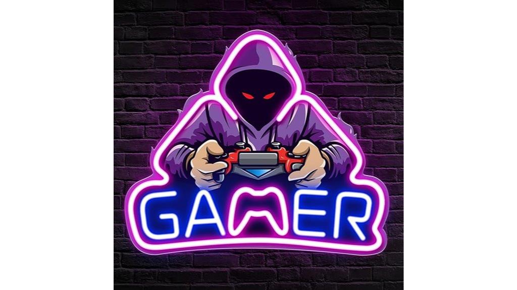 neon gaming room sign