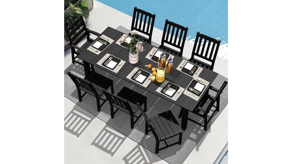 nine piece patio dining set