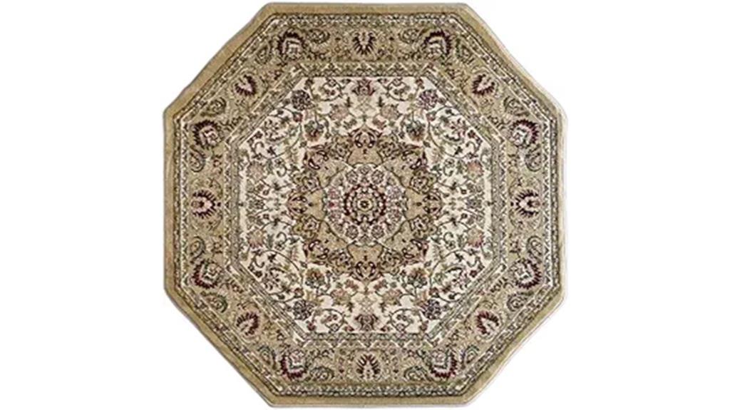 octagon ivory rug dimensions
