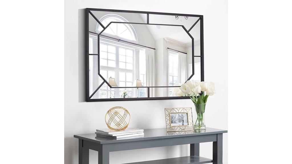 octagonal metal frame mirror