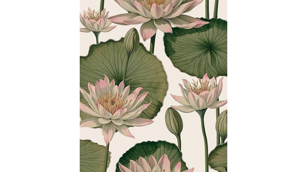 orainege floral peel wallpaper