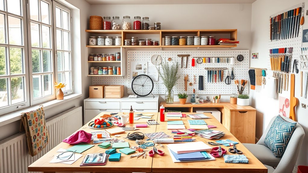 organized bright customizable craft space