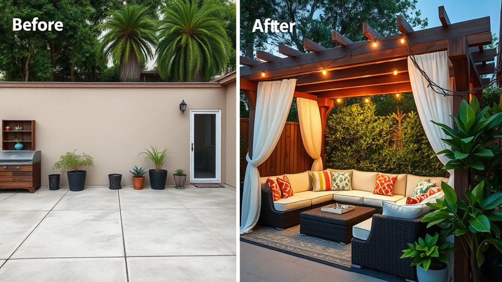 outdoor relaxing patio setup