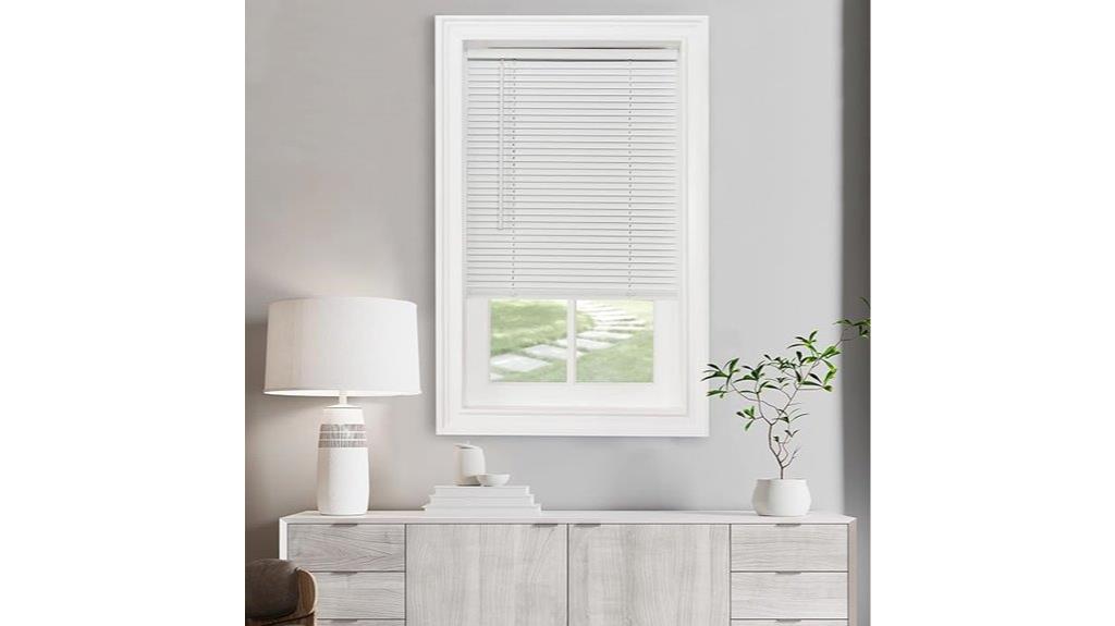 pearl white mini blind