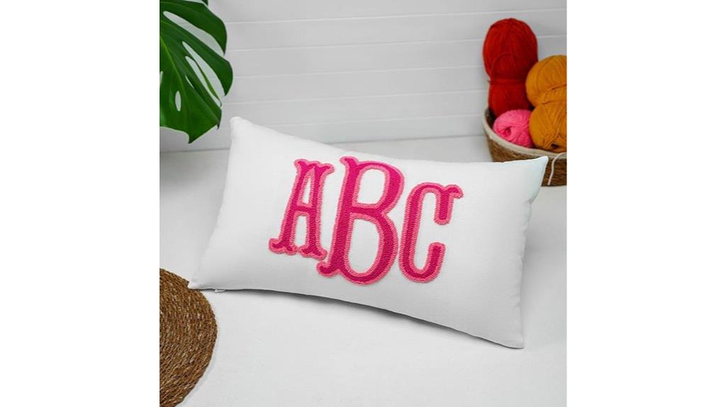 personalized wedding pillow embroidery
