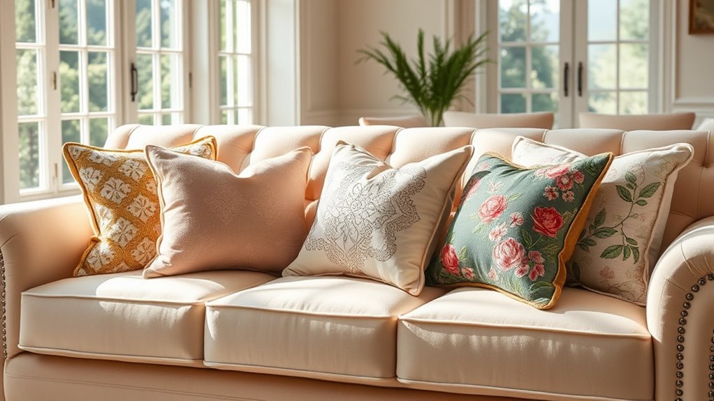 pillow size fabric color