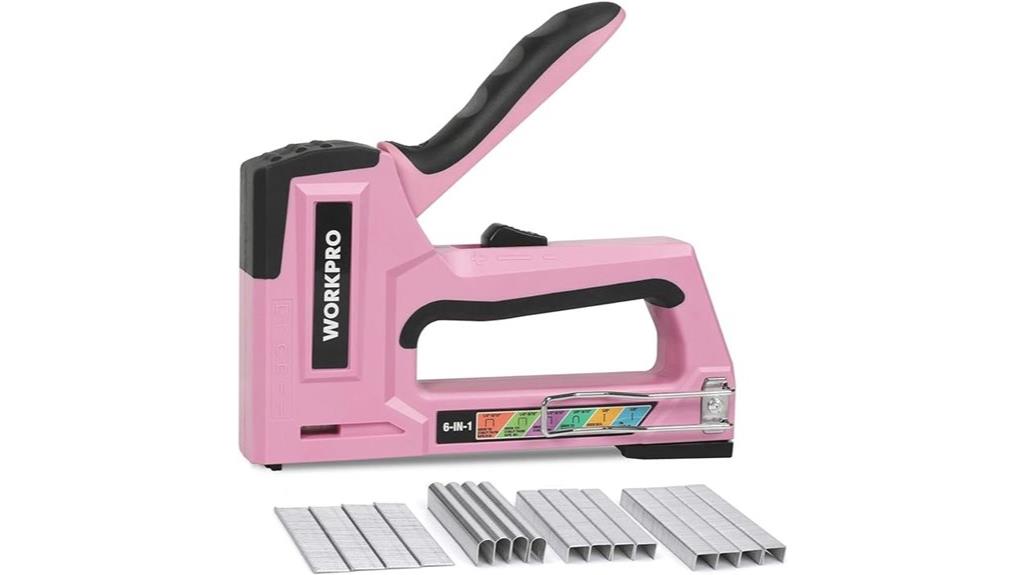 pink manual staple gun