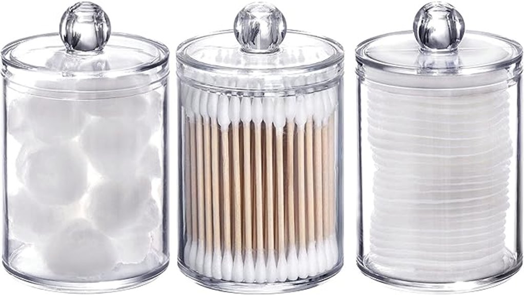 plastic cotton swab organizer