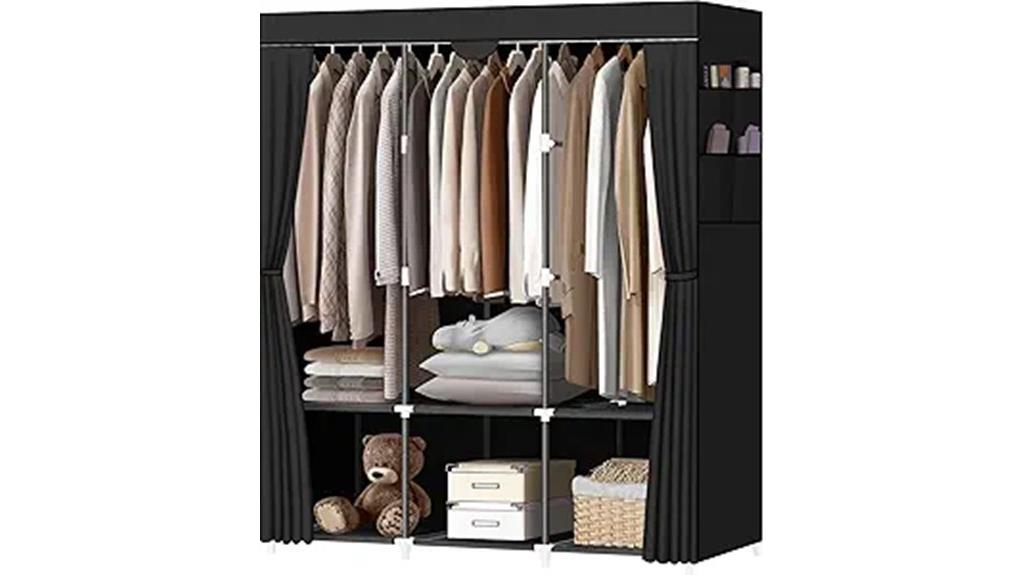 portable closet with shelves