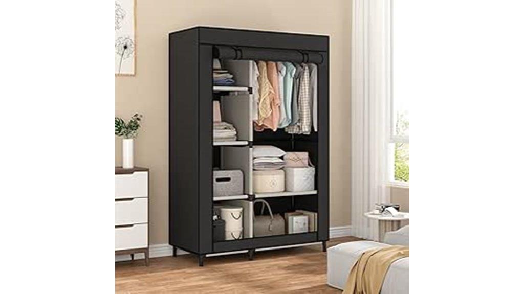 portable closet with shelves