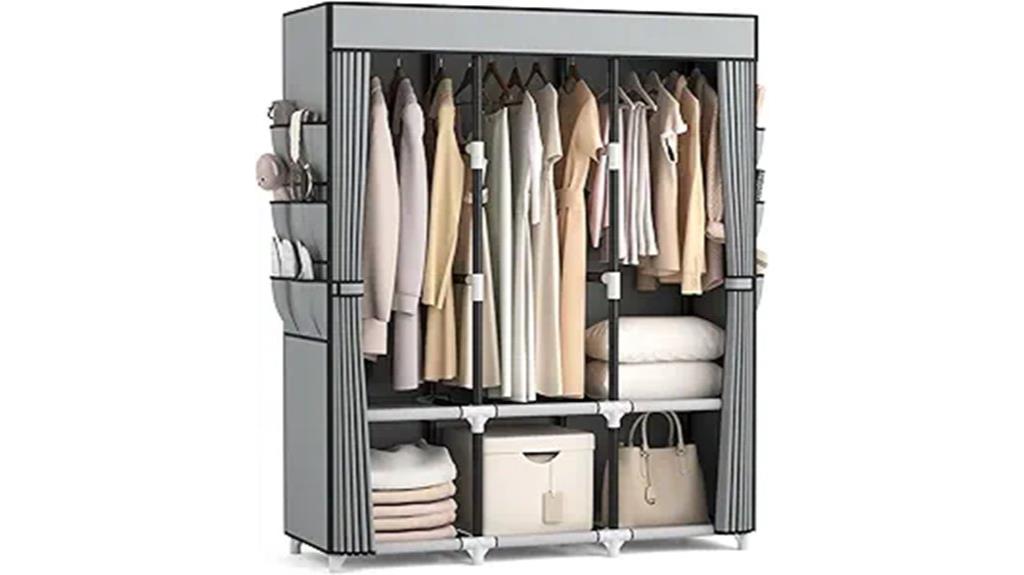 portable closet with shelves