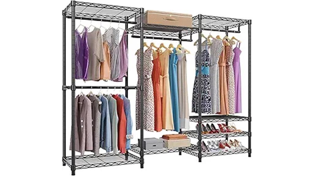 portable wardrobe with storage
