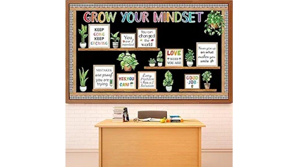 potted plant bulletin decor